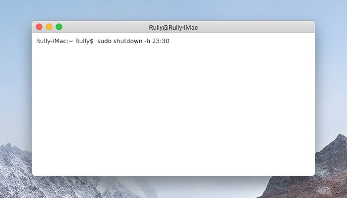 Perintah shutdown di macOS