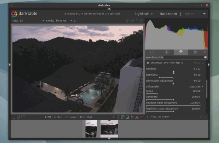 Darktable di FreeBSD