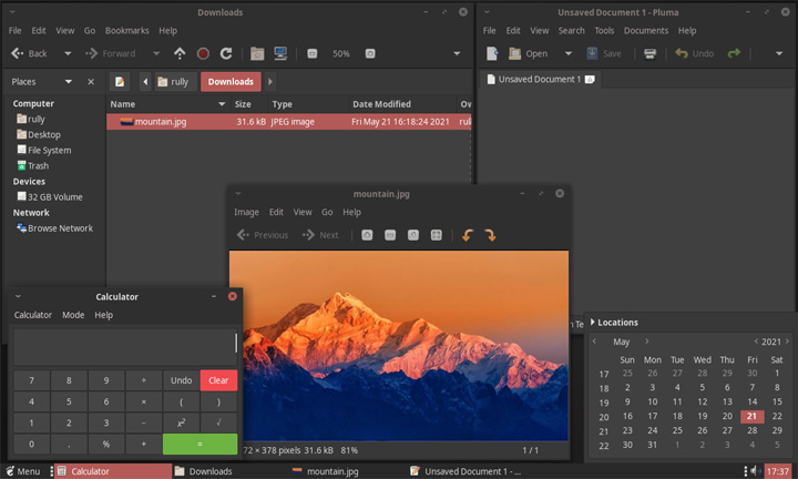 Aksesoris di Desktop MATE
