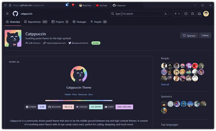 Catppuccin theme for Firefox